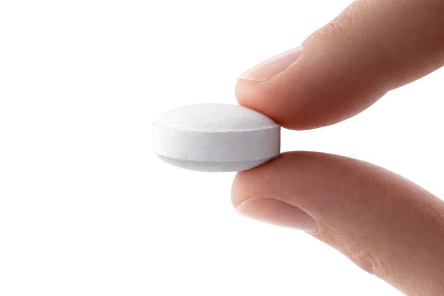 Tablet in fingers
